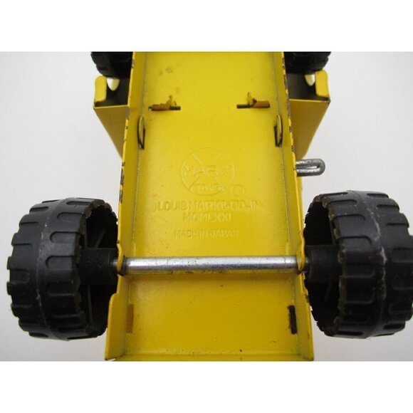 Vtg Louis Marx Metal Yellow Dump Truck Toy (Made in Japan) - Picture 7 of 10